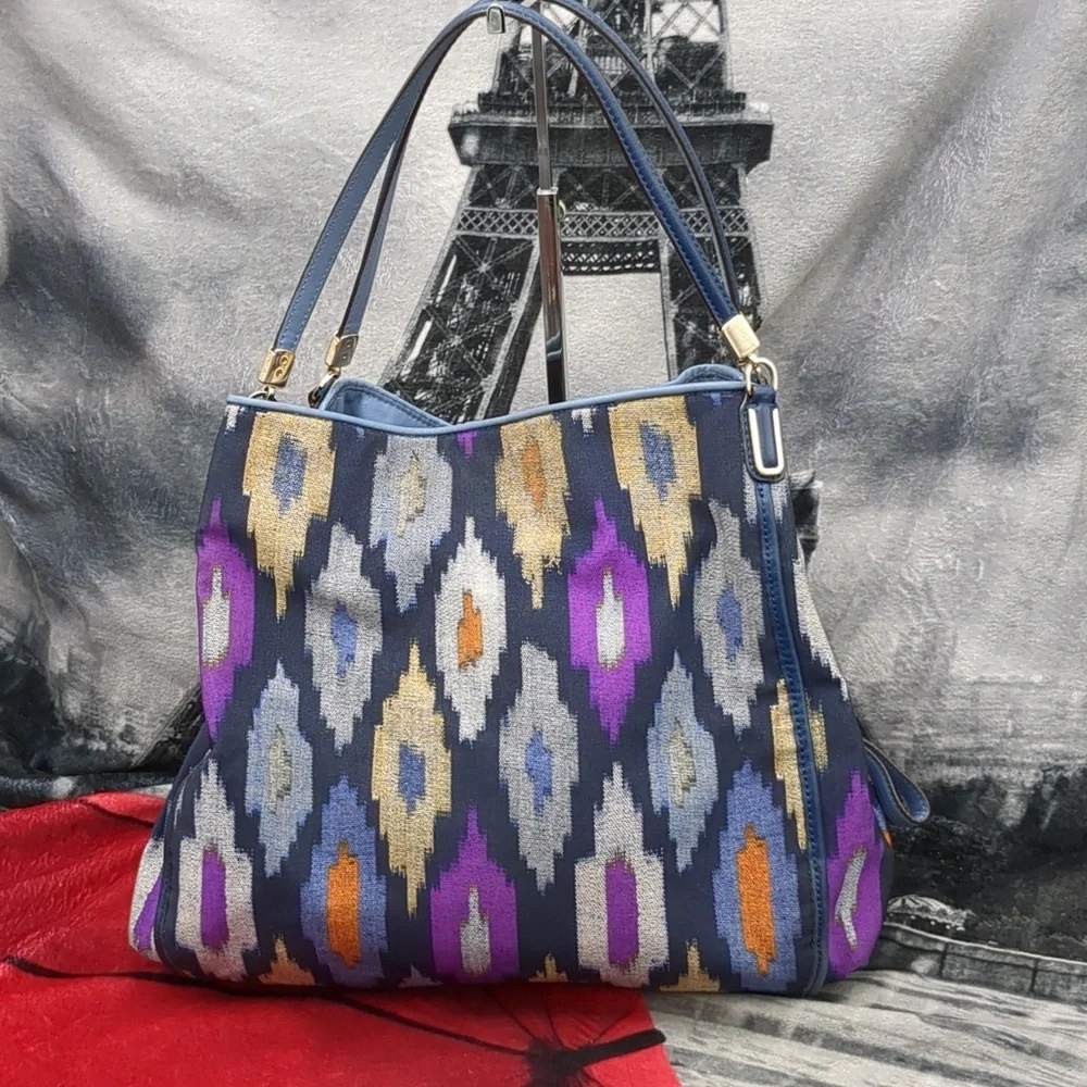 Coach Madison Phoebe Ikat canvas bag